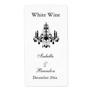 Grand Ballroom Wedding Wine Label (white)
