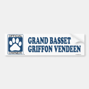 Grand Basset Griffon Vendeen Blue Bumper Sticker