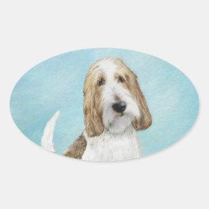 Grand Basset Griffon Vendeen - Original Dog Art Oval Sticker