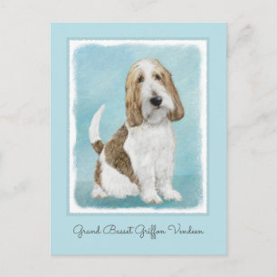 Grand Basset Griffon Vendeen - Original Dog Art Postcard