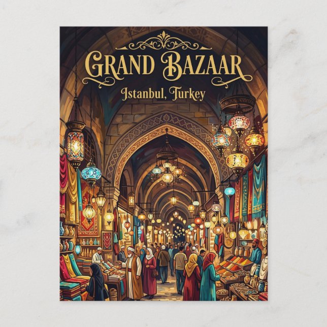 Grand Bazaar Turkey Postcard (Front)
