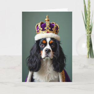 Grand Birthday Crowned Canine Card
