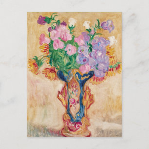Grand Bouquet au Vase en Porcelaine Louis Valtat Postcard