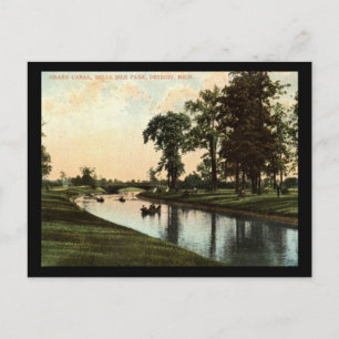 Grand Canal, Belle Isle Park, Detroit Vintage Postcard