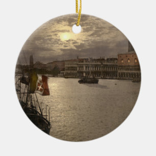 Grand Canal by Moonlight I, Venice, Italy Ceramic Ornament