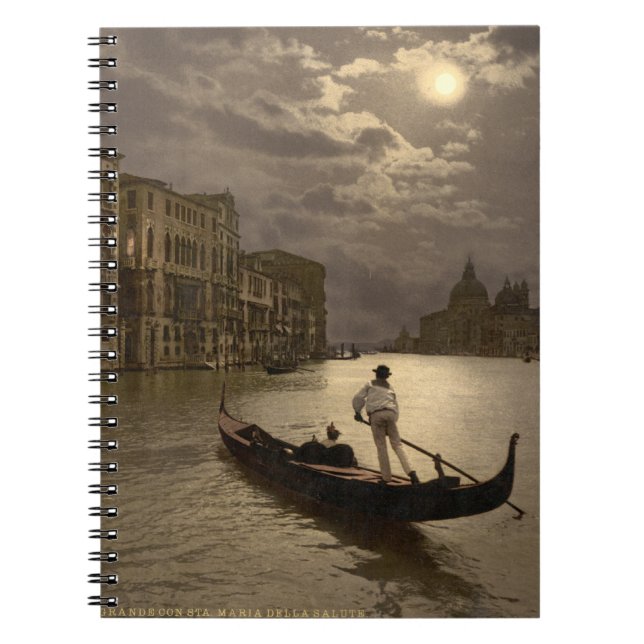 Grand Canal by Moonlight II, Venice, Italy Notebook (Front)