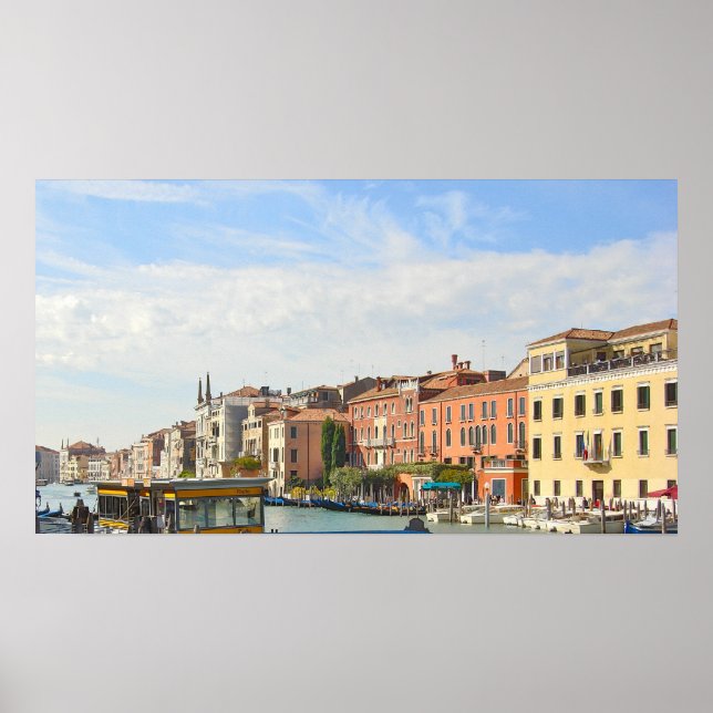Grand Canal Dwellings, Venice, Italy - Photograph Poster (Front)