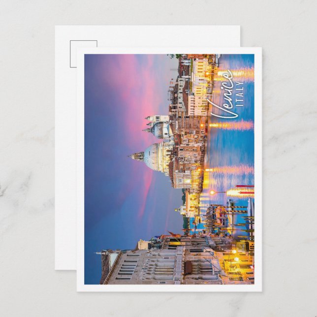 Grand canal in venice Italy with santa maria Postcard (Front/Back)