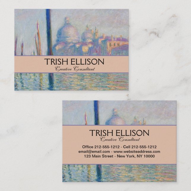 Grand Canal Monet Venice Italy Classic Painting Business Card (Front/Back)