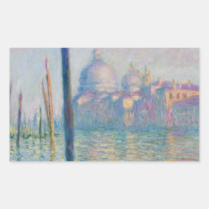 Grand Canal Monet Venice Italy Classic Painting Rectangular Sticker
