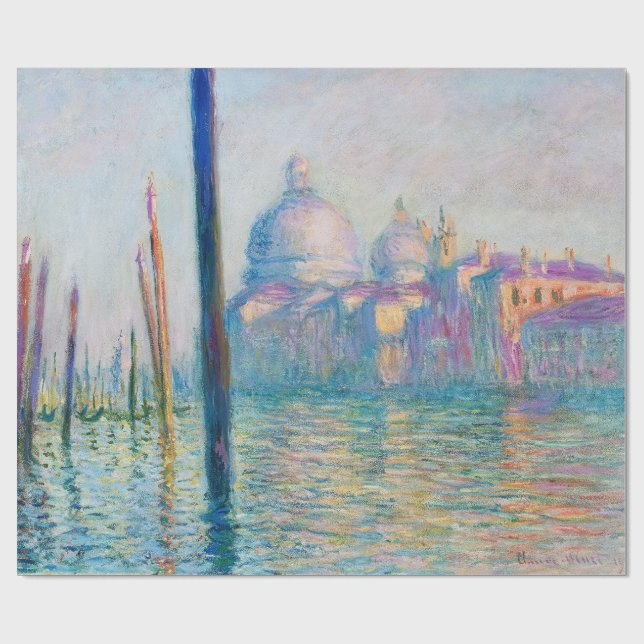 Grand Canal Monet Venice Italy Classic Painting Wrapping Paper (Flat)