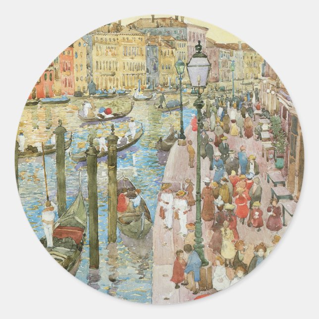 Grand Canal, Venice by Maurice Prendergast Classic Round Sticker (Front)