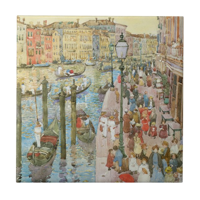 Grand Canal, Venice by Maurice Prendergast Tile (Front)