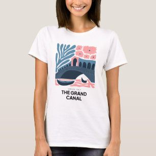 Grand Canal Venice Italy abstract travel floral T-Shirt