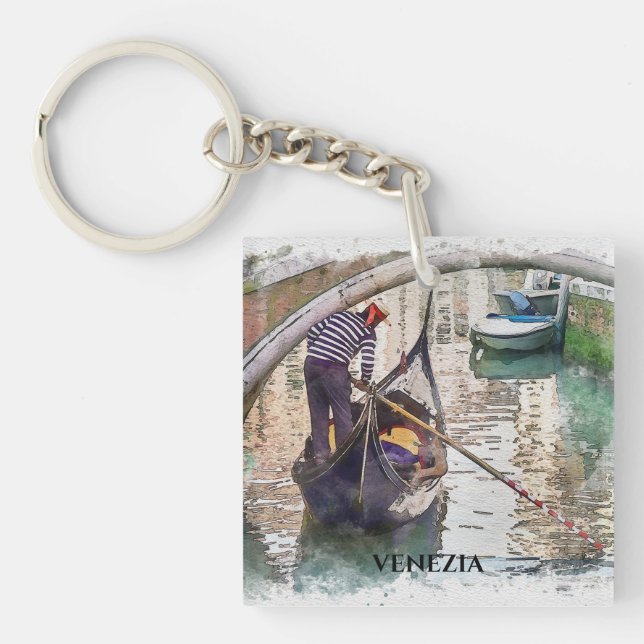 Grand Canal, Venice, Italy Design Key Ring (Front)