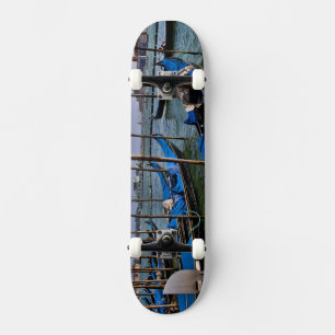 Grand Canal water with gondalo boats lined up Skateboard