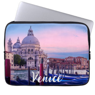 Grand Canal with gondolas and church in Venice Laptop Sleeve