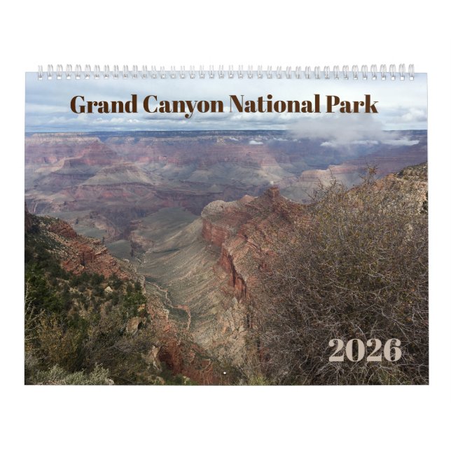 Grand Canyon 12-Month Photographic 2026 Calendar (Cover)