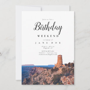 Grand Canyon Arizona Birthday Weekend Invitation