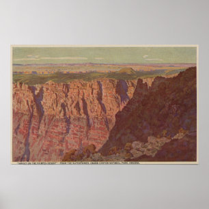 Grand Canyon, Arizona - Sunset on the Painted Poster
