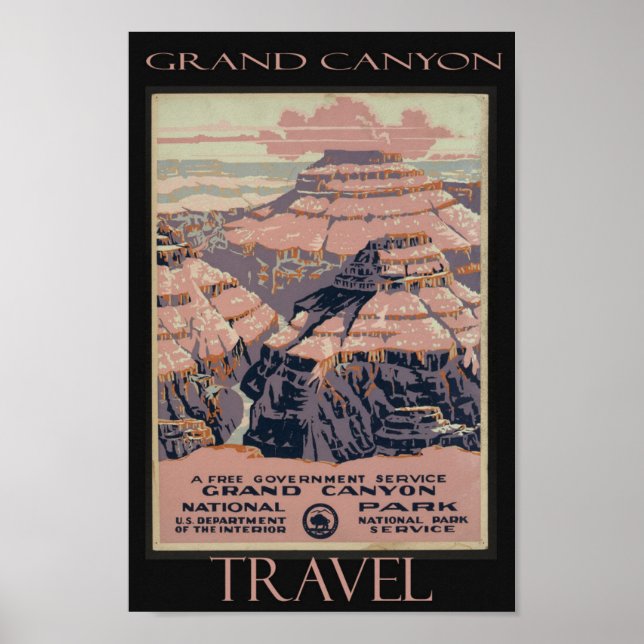 Grand Canyon Arizona Vintage Travel Poster (Front)