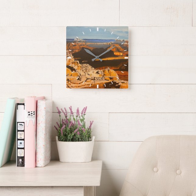 Grand Canyon, by Gary Poling Square Wall Clock (Reading Room)
