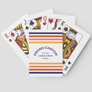 Grand Canyon Cabin Club Custom Crest Park Stripe Playing Cards