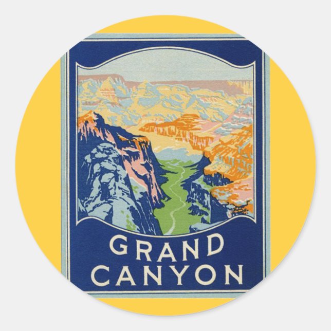 Grand Canyon Classic Round Sticker (Front)