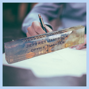 Grand Canyon, Clouds, Name and Title, Acrylic Nameplate