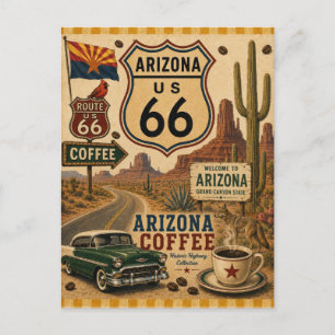 Grand Canyon Coffee Route Greetings Postcard