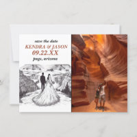 Grand Canyon Couple Save the Date