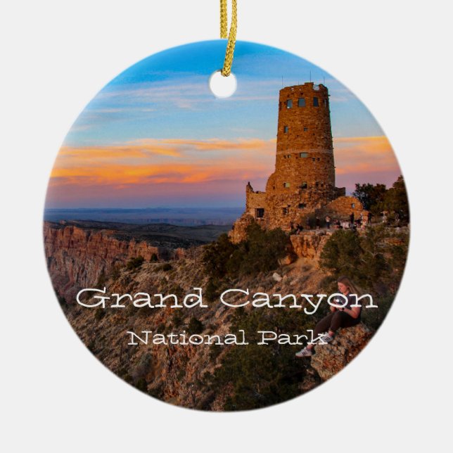 Grand Canyon Desert Tower Ceramic Ornament (Front)