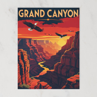 Grand Canyon Eagles Sunset Postcard