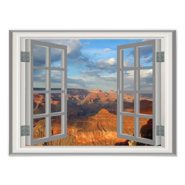 Grand Canyon Fake Faux Window View USA Photo Print (Front)