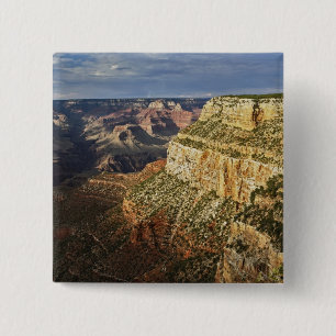 Grand Canyon from the south rim at sunset, 5 15 Cm Square Badge