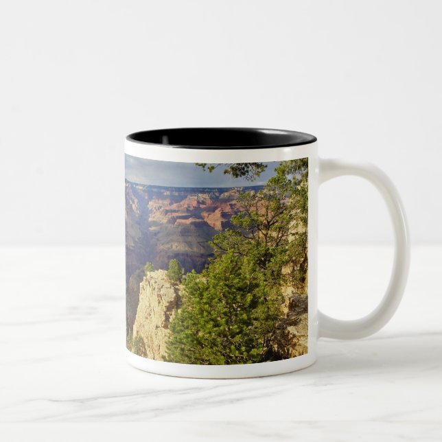 Grand Canyon from the south rim at sunset, 6 Two-Tone Coffee Mug (Right)
