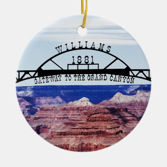 Grand Canyon Gateway Ceramic Ornament (Front)