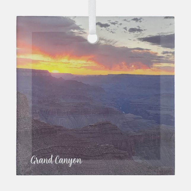Grand Canyon   Glass Tree Decoration (Front)