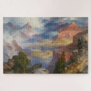 Grand Canyon in Mist (by Thomas Moran) Jigsaw Puzzle