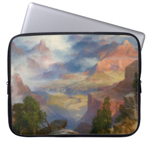Grand Canyon in Mist (by Thomas Moran) Laptop Sleeve