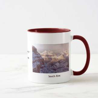 Grand Canyon in winter snow. Mug