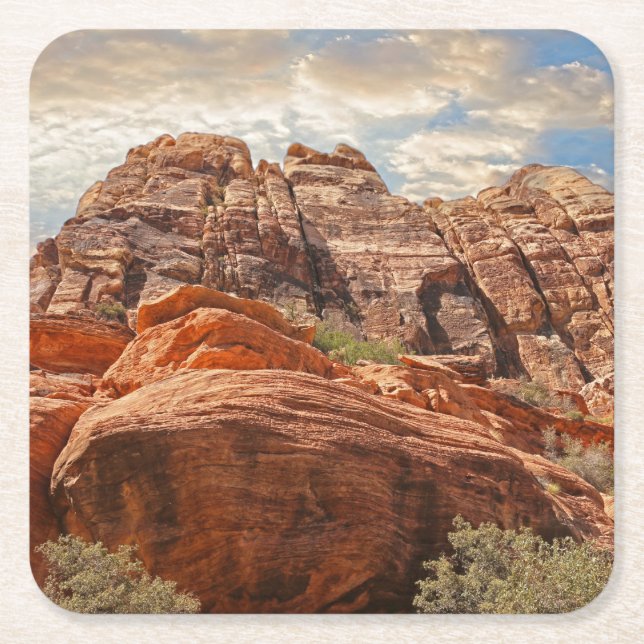 Grand Canyon Las Vegas Nevada Square Paper Coaster (Front)