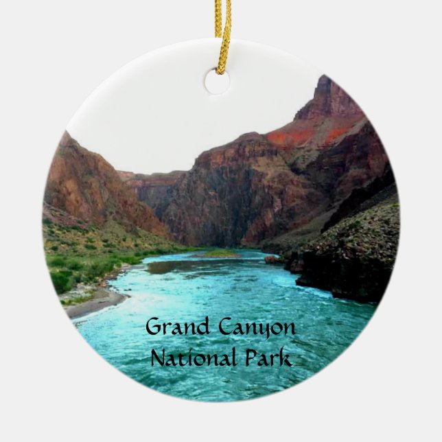 Grand Canyon National Colorado River Ceramic Ornament (Front)