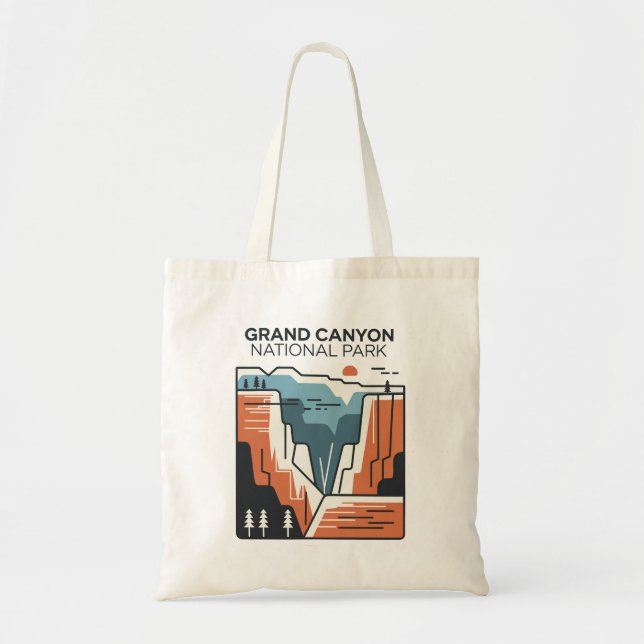 Grand Canyon National Park Abstract Illustration Tote Bag (Front)
