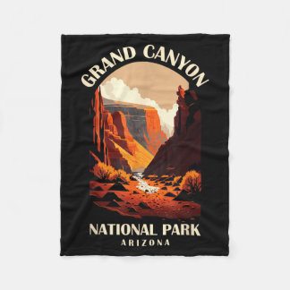Grand Canyon National Park Arizona Adventure Fleece Blanket