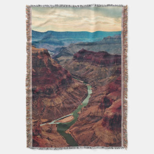 Grand Canyon National Park Arizona, Colorado River Throw Blanket