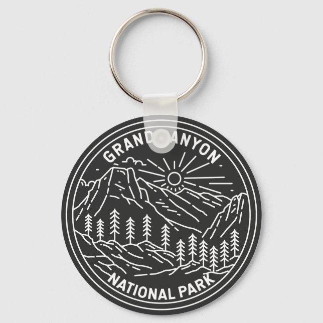 Grand Canyon National Park Arizona Monoline  Key Ring (Front)