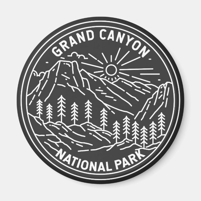 Grand Canyon National Park Arizona Monoline  Magnet (Front)