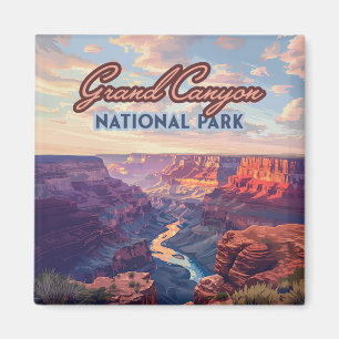 Grand Canyon National Park Arizona Retro Magnet