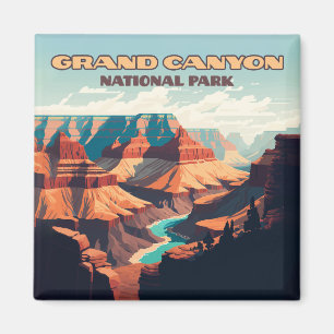 Grand Canyon National Park Arizona Retro Magnet